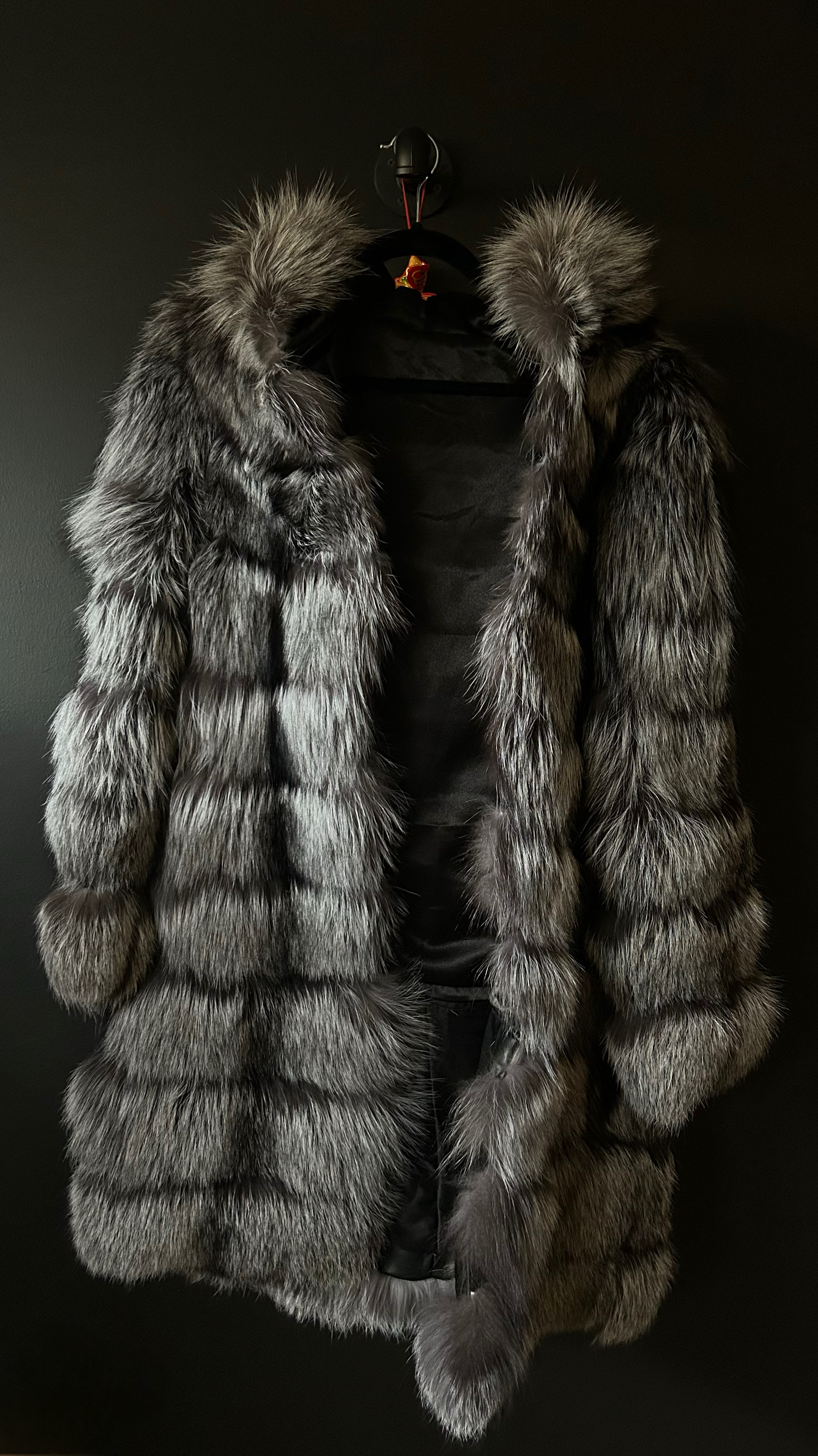 Silver fox fur coat PREORDER