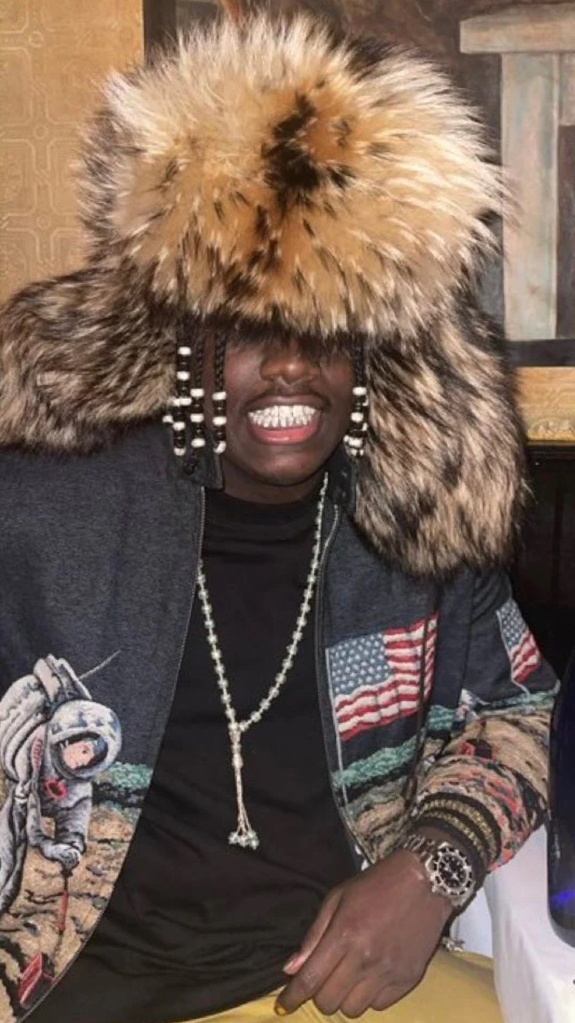 Large Fur Unisex Cap