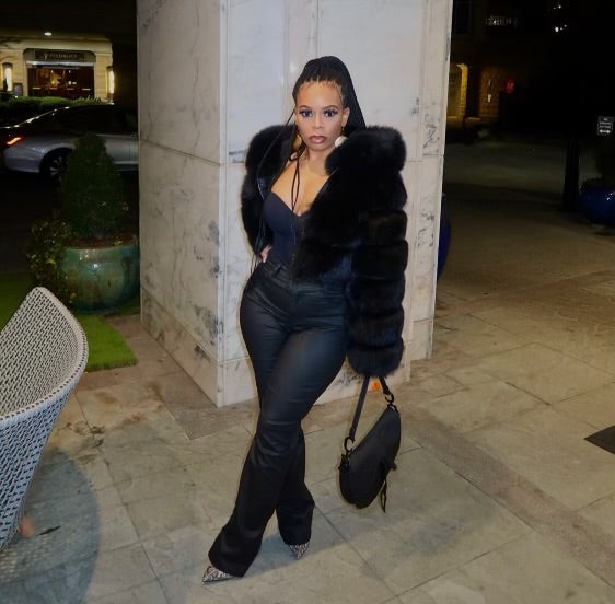 Hooded Cropped Fur Coat (click for more colors)
