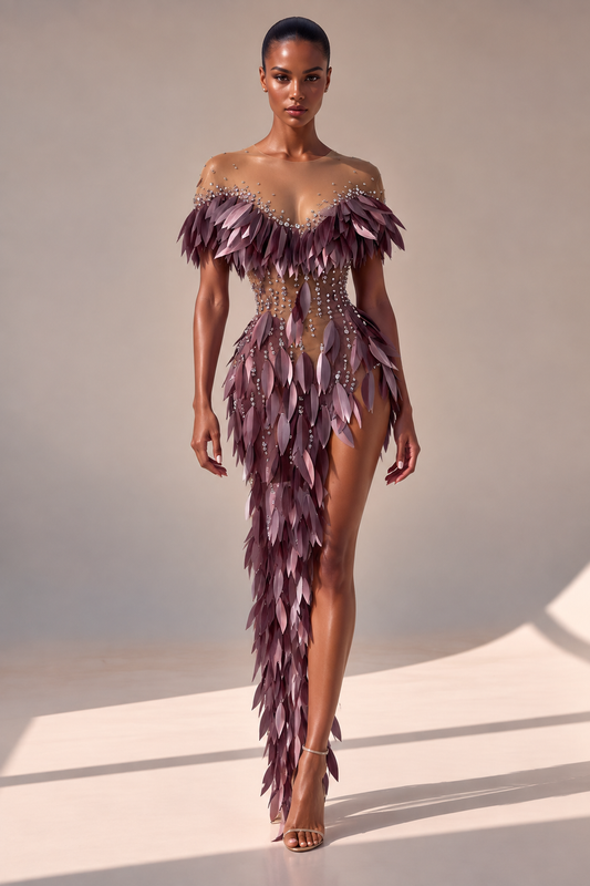 Enchanted plum gown