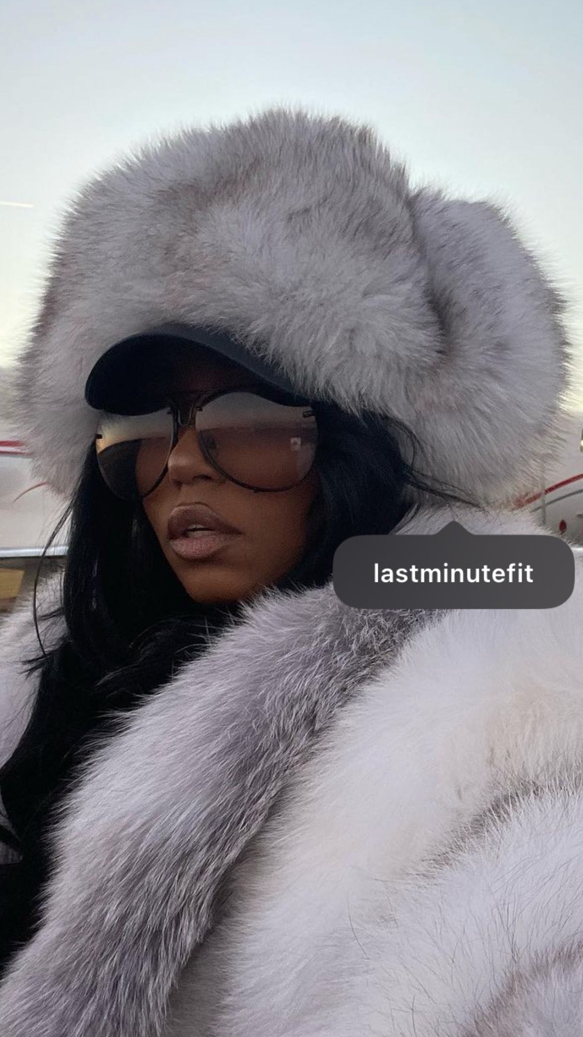 Large Fur Unisex Cap