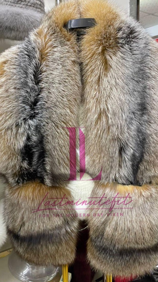 LMF Fur Stole Gold Island Fox PREORDER