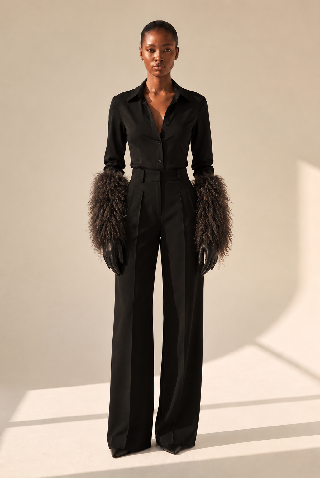Opera fur gloves