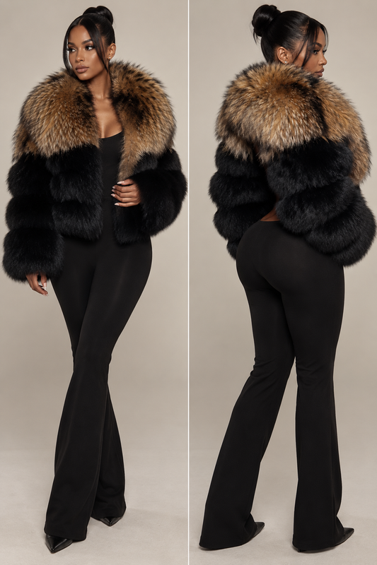 The Vixen cropped fur coat