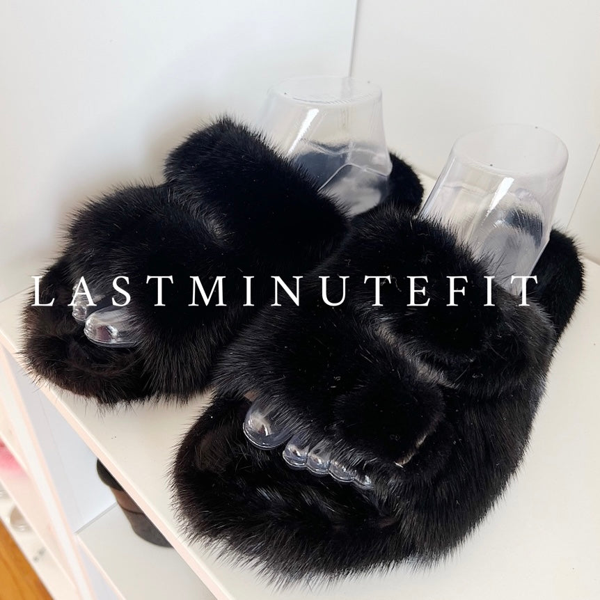 LMF mink slippers (made to order)